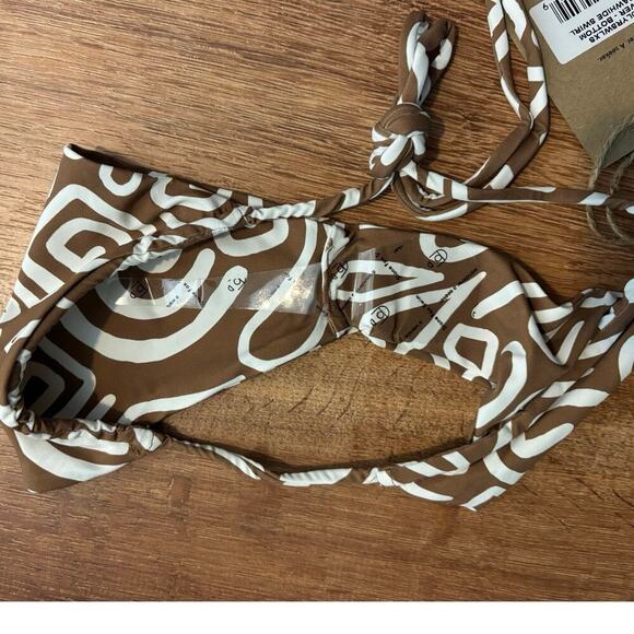 NWT Stone Fox Swim River Bikini Bottom In Rawhide Swirl Size XS - Picture 4 of 5